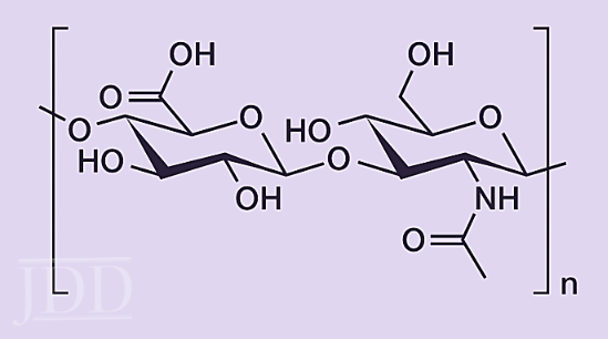 Chemical structure of hyaluronic acid