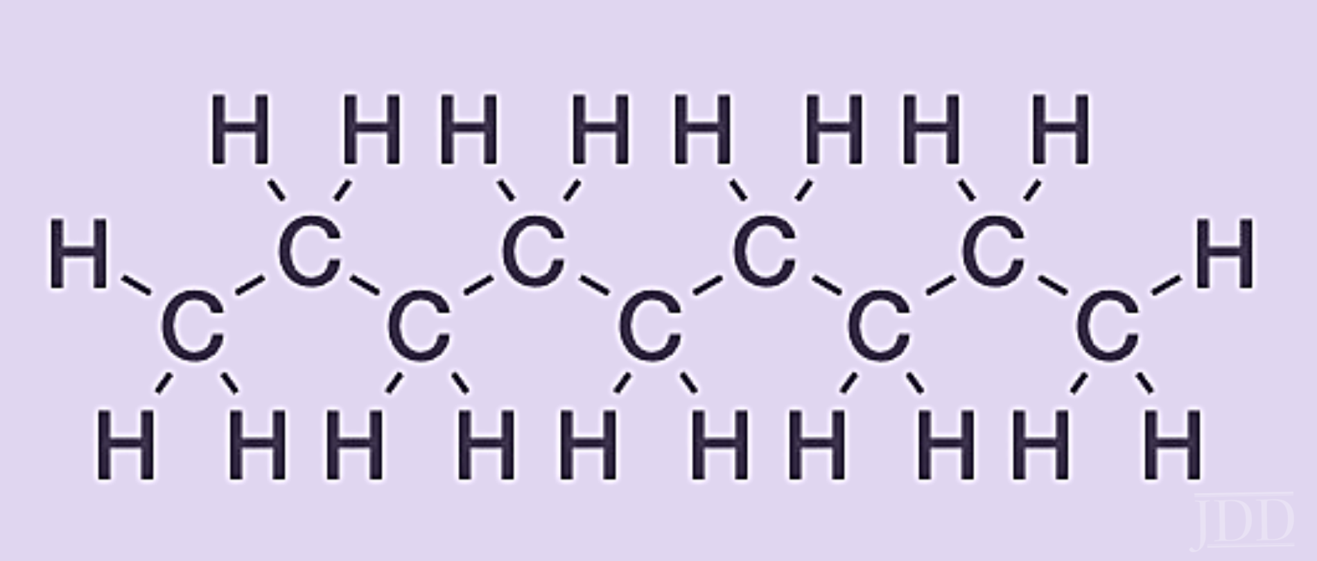 Chemical structure of a simple alkane chain