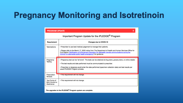 Pregnancy Monitoring & Isotretinoin