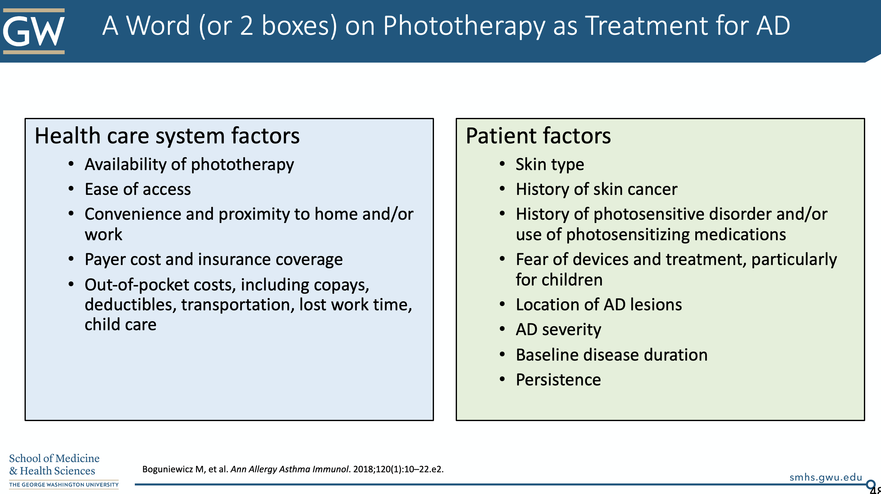 Phototherapy as Treatment for Atopic Dermatitis