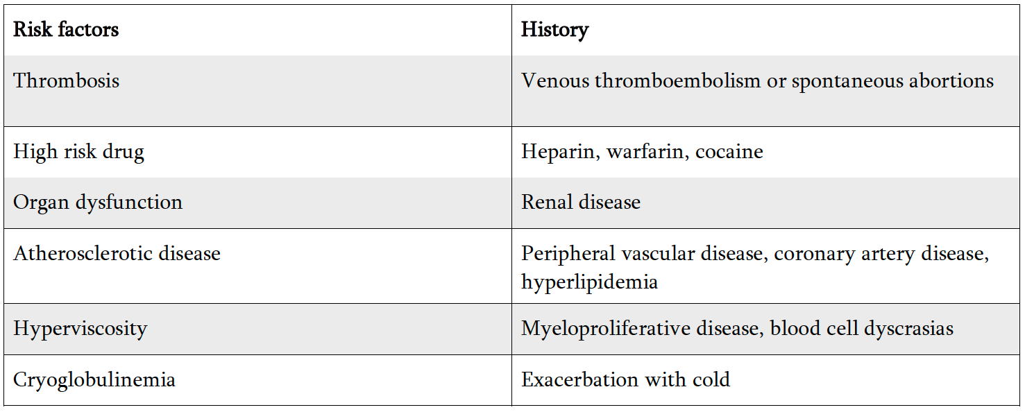 causes of vascular occlusion