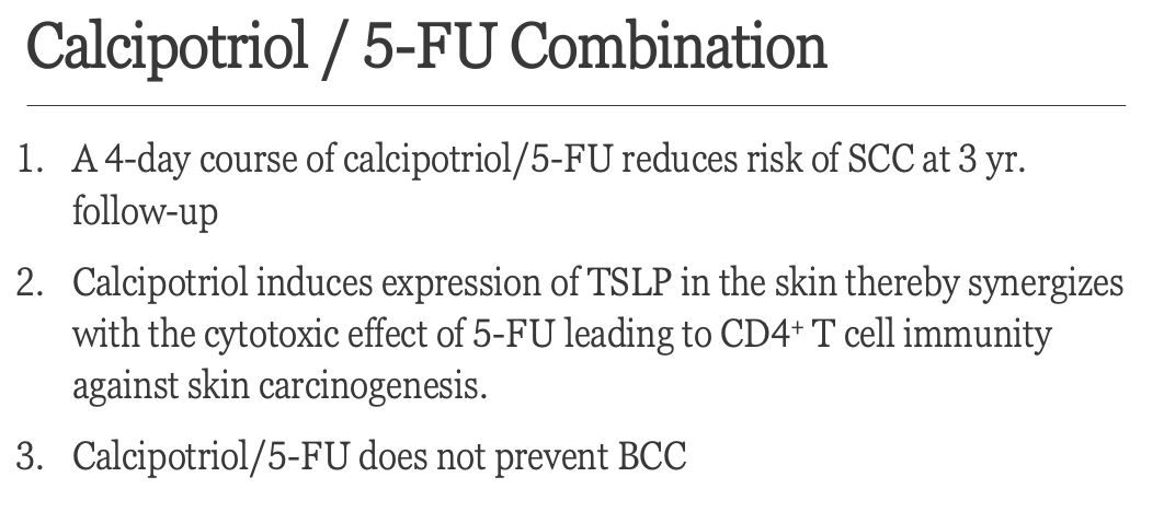 Calcipotriol/5-FU Combination