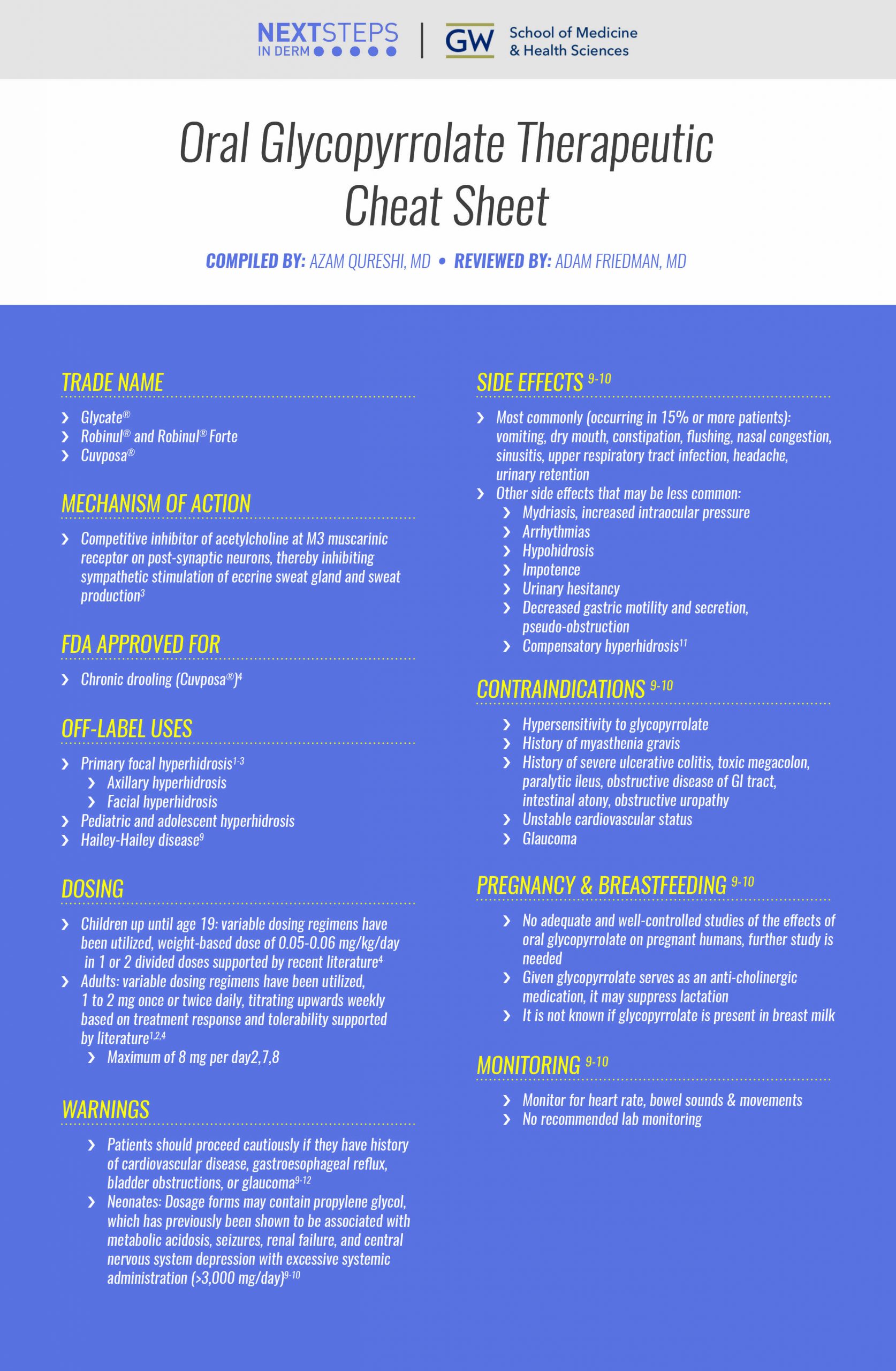 Glycopyrrolate for Hyperhidrosis