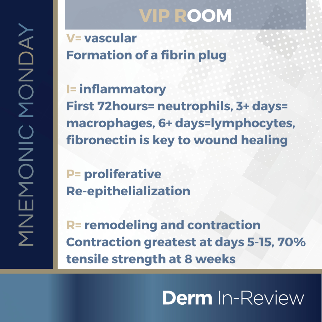 It's Mnemonic Monday! | Stages of Wound Healing - Next Steps in Dermatology