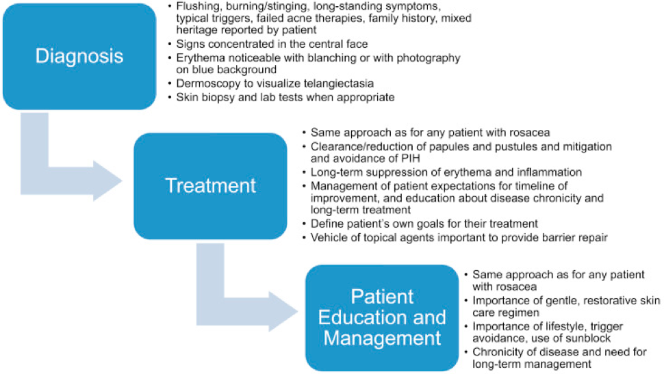 diagnosis and treatment of rosacea in patients with skin of color