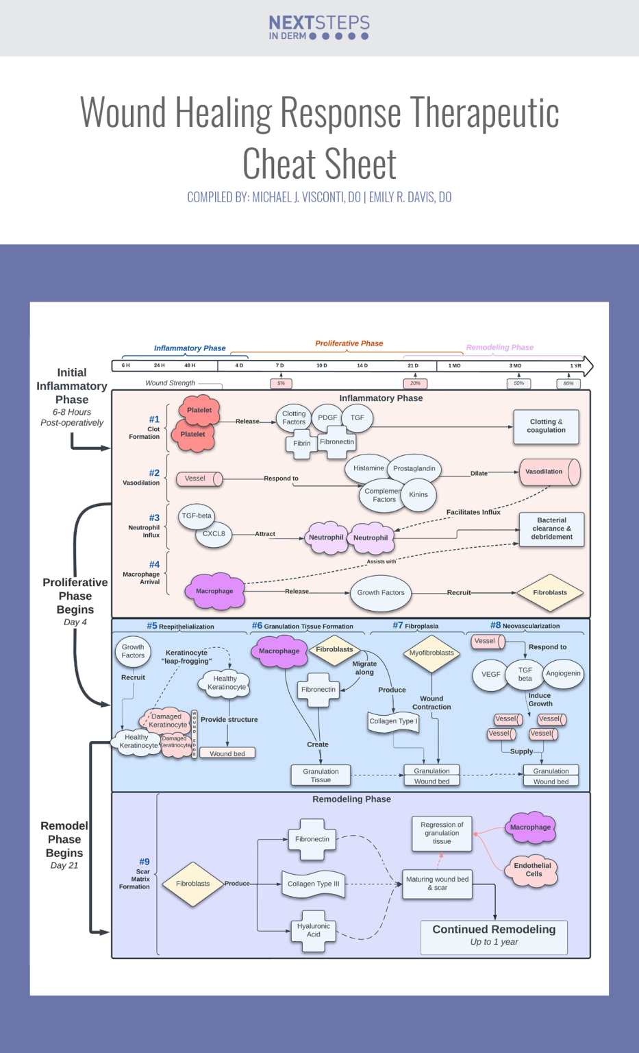 NSiD_Wound Healing Therapeutic Cheat Sheet - Next Steps in Dermatology