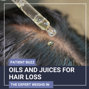image of woman applying oil to scalp for hair loss