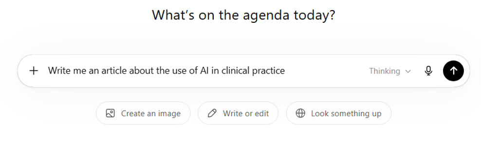 the use of AI in clinical practice